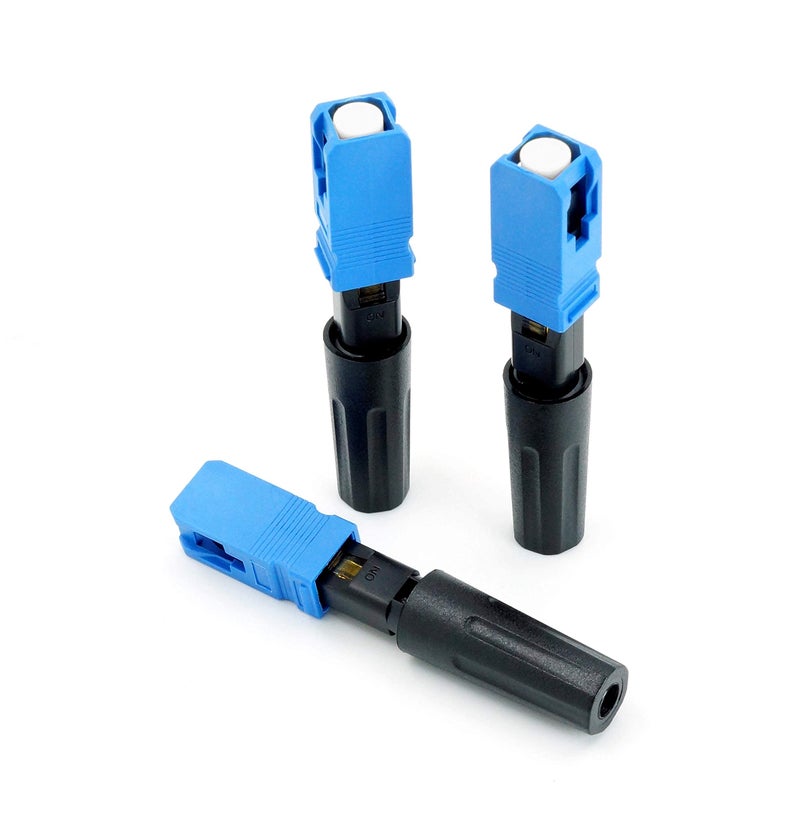 Leite 10pcs SC UPC Fiber Optic Quick Connectors SC Fiber Reusable Connectors Adapter Embedded OS2 Single Mode 9/125 Mechanical for FTTH CATV Cold Connector Network Optical Fiber Instrument - Image 1